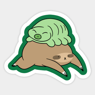 Sloth and Little Waterbear Sticker